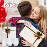 6 Sets Christmas Gifts Wine Tumbler And Bottle Gifts Set With Box 12oz Wine Tumblers and 17oz Water Bottles Both Work for Sublimation_GGblanks