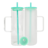 25 Pack USA RTS 20oz Straight Glass Mugs Skinny Tumblers Jelly Color Straight Beverage Mugs for Sublimation or UV DTF wraps_GGblanks