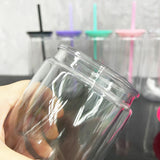 25 Pack 16oz Inner 20oz Outer Pre-Drilled Snow Globe Plastic Can with Colorful PP Lid and Plug_GGblanks