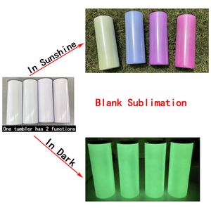 China RTS_20oz Sublimation Blanks Mix 4 Colors UV Color Changing & Glow In The Dark Straight Tumbler Sold By Case YPYGB001 - GGblanks
