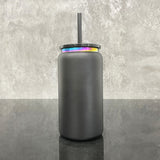 25 Pack 16oz Stainless Steel Cans Rainbow Plated 13pcs Black 12pcs White Soda Cans_GGblanks