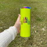 20 Pack 20oz neon rainbow plated double walled stainless steel tumblers for sublimation and laser engraving_GGblanks