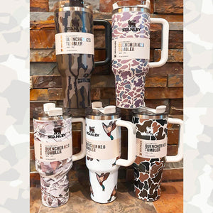 20 Pack 40oz H2.0 25 Pack 30oz Flip Straw Logo Designed Modern Camo Southern Tumblers Stainless Steel Quencher Tumblers_GGblanks