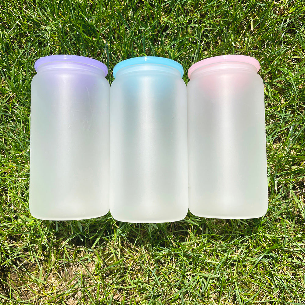 50 Pack Upgraded 16oz Sublimation Glass Cans with BPA Free PP Lids_GGblanks
