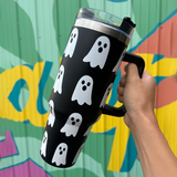 20 Pack 40oz Ghost Tumbler with Handle Halloween Coffee Tumbler_GGblanks