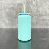 25 Pack 16oz Stainless Steel Cans Rainbow Plated 13pcs Black 12pcs White Soda Cans_GGblanks