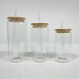 On Sale 6 Pack 8 Pack 25 Pack 50 Pack 16oz Clear Frosted Glasses_GGblanks