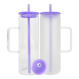 25 Pack USA RTS 20oz Straight Glass Mugs Skinny Tumblers Jelly Color Straight Beverage Mugs for Sublimation or UV DTF wraps_GGblanks