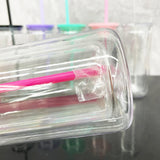 25 Pack 16oz Inner 20oz Outer Pre-Drilled Snow Globe Plastic Can with Colorful PP Lid and Plug_GGblanks