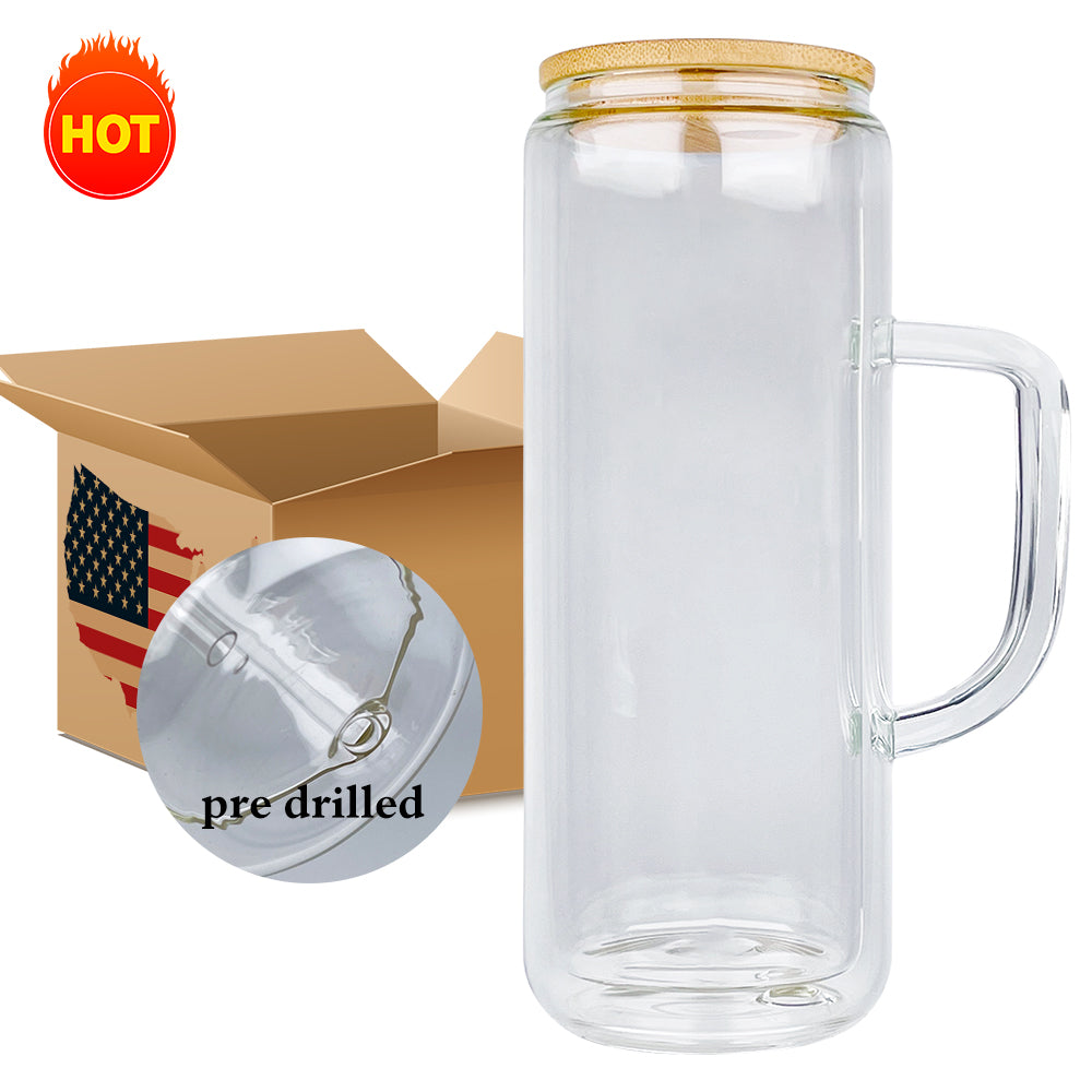25 Pack Mutiful Size 9oz/11oz/12oz/15oz/17oz/20oz Glass Jelly Macaron Mugs Blank Sublimation or Snow Globe_GGblanks