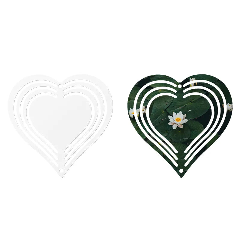 China RTS_Newly Design 4 Inch Wind Chimes Custom Metal Wind Spinner Blanks Sublimation DIY - GGblanks