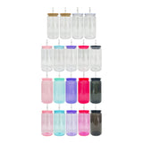 50 Pack 16oz 20oz V2.0 Clear Frosted Plastic Can Macaron Jelly Plastic Cans_GGblanks
