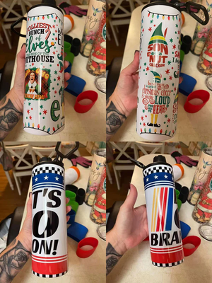 GGblanks 15oz/20oz/25oz/30oz wholesale sublimation skinny straight tumbler sports water bottle with dual lids