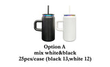 25 Pack Rainbow Plated Rainbow Underneath Kids 16oz Stainless Steel Can with Handle_GGblanks