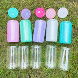 50 Pack 16oz Shimmer Glass Can With Bling Rhinestone Plastic Lids_GGblanks