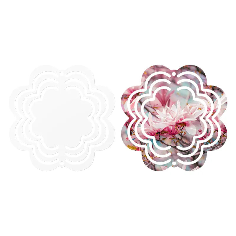 China RTS_Newly Design 4 Inch Wind Chimes Custom Metal Wind Spinner Blanks Sublimation DIY - GGblanks