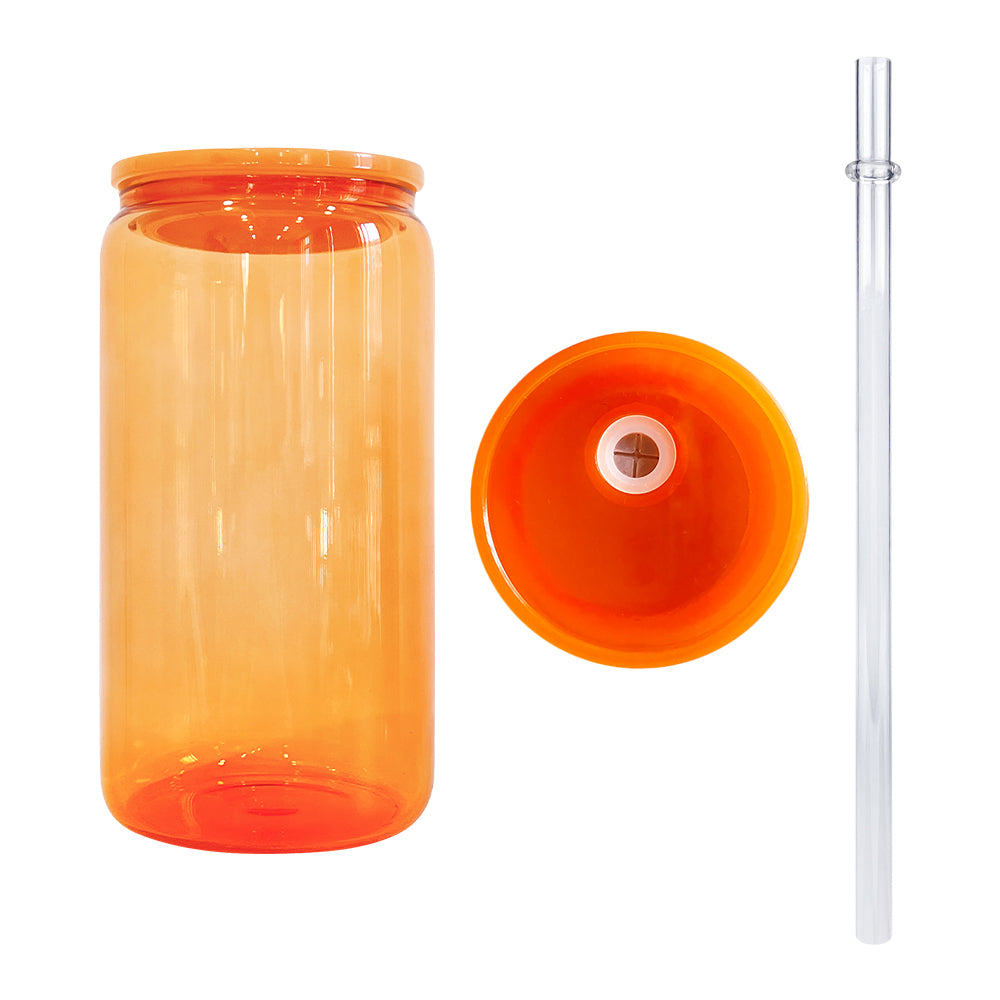 25 Pack 50 Pack 16oz Jelly Sublimation Glass Cans in Sweet Candy Colors_GGblanks