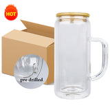 25 Pack Mutiful Size 9oz/11oz/12oz/15oz/17oz/20oz Glass Jelly Macaron Mugs Blank Sublimation or Snow Globe_GGblanks