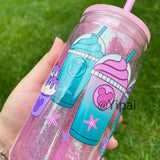 25 Pack 12oz Inner 16oz Outer Double Wall Snow Globe Plastic Cans_GGblanks