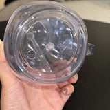 25 Pack Double Walled Mason Jars 20oz Plastic Cups with Handles for Snow Globe_GGblanks