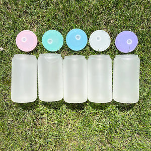 50 Pack Upgraded 16oz Sublimation Glass Cans with BPA Free PP Lids_GGblanks