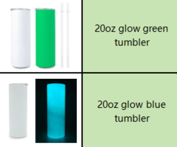 25 Pack Halloween Cups 20oz Tumblers Glow in the Dark_GGbblanks