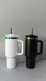 China RTS_Optional 40oz H2.0 special rainbow plated tumblers powder coat quencher tumbler 20pcs _GGblanks