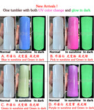 China RTS_20oz Sublimation Blanks Mix 4 Colors UV Color Changing & Glow In The Dark Straight Tumbler Sold By Case YPYGB001 - GGblanks