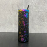 25 Pack 20oz Christmas straight tumblers with rainbow laser engraving Disney design_GGblanks