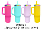 16 Pack 40oz Rainbow Plated Quencher Tumblers w Leakproof Straws_GGblanks