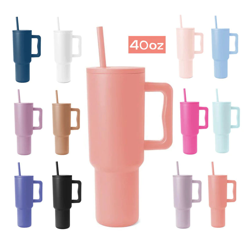 China RTS_40oz powder coated Simple- Modern-style stainless steel travel tumblers 20pcs- GGblanks