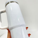 20 Pack 25 Pack 30oz/40oz H2.0 Blank Sublimation White Glossy Travel Tumbler with Handle_GGblanks