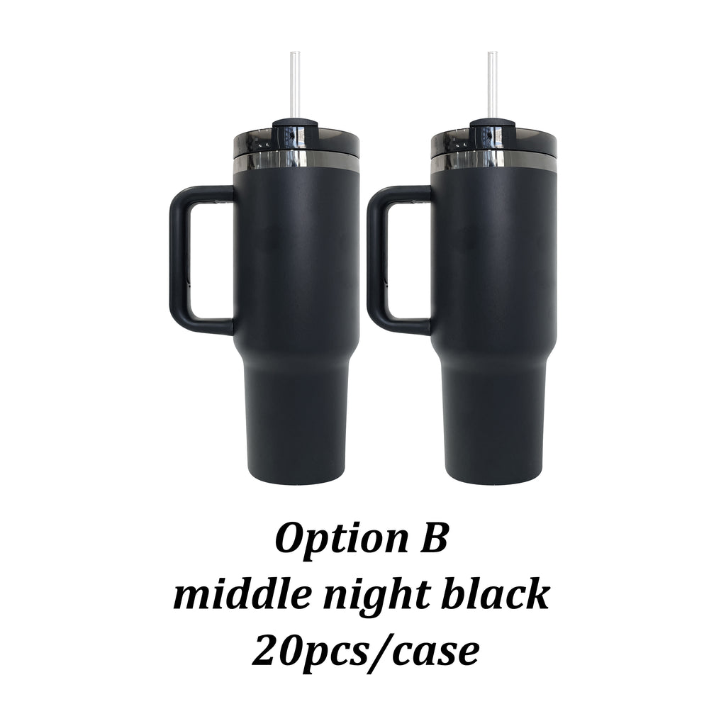 20 Pack 40oz Black Underneath Black Plated Black/Red/Pink/Blue/Light Pink/White/Yellow/Orange Tumblers for Laser Engraving_GGblanks