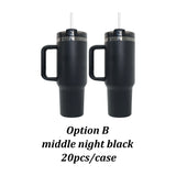 20 Pack 40oz Black Underneath Black Plated Black/Red/Pink/Blue/Light Pink/White/Yellow/Orange Tumblers for Laser Engraving_GGblanks