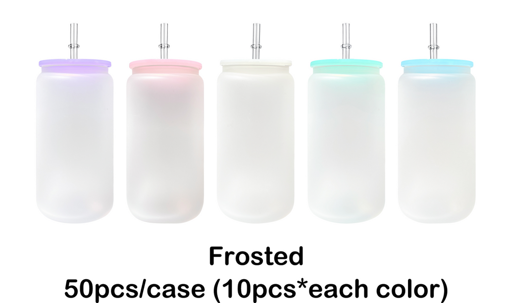 50 Pack Upgraded 16oz Sublimation Glass Cans with BPA Free PP Lids_GGblanks
