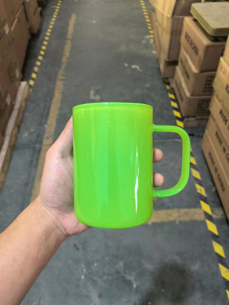 25 Pack 50 Pack 16oz Neon Glass Cans/Plastic 17oz Neon Mugs with Straws and Lids for Uv Dtf Wraps_GGblanks