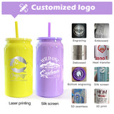 25 Pack China Warehouse 16oz Glossy Stainless Steel SS304 Sublimation Color Mason Can Double Walled Vacuum Tumbler_GGblanks