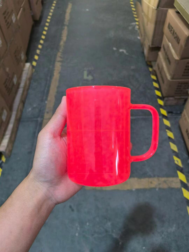 25 Pack 50 Pack 16oz Neon Glass Cans/Plastic 17oz Neon Mugs with Straws and Lids for Uv Dtf Wraps_GGblanks