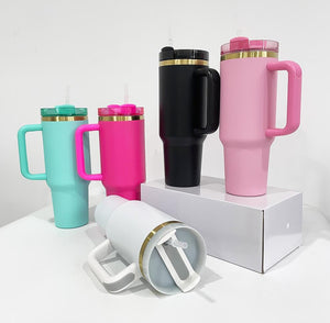 20 Pack 40oz H2.0 Gold Plated/Mirror Gold Underneath Tumblers for Laser Engraving_GGblanks