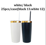 25 Pack Mirror Gold Plated 20oz Gold Underneath Red Blue Purple Pink White Car Cup_GGblanks