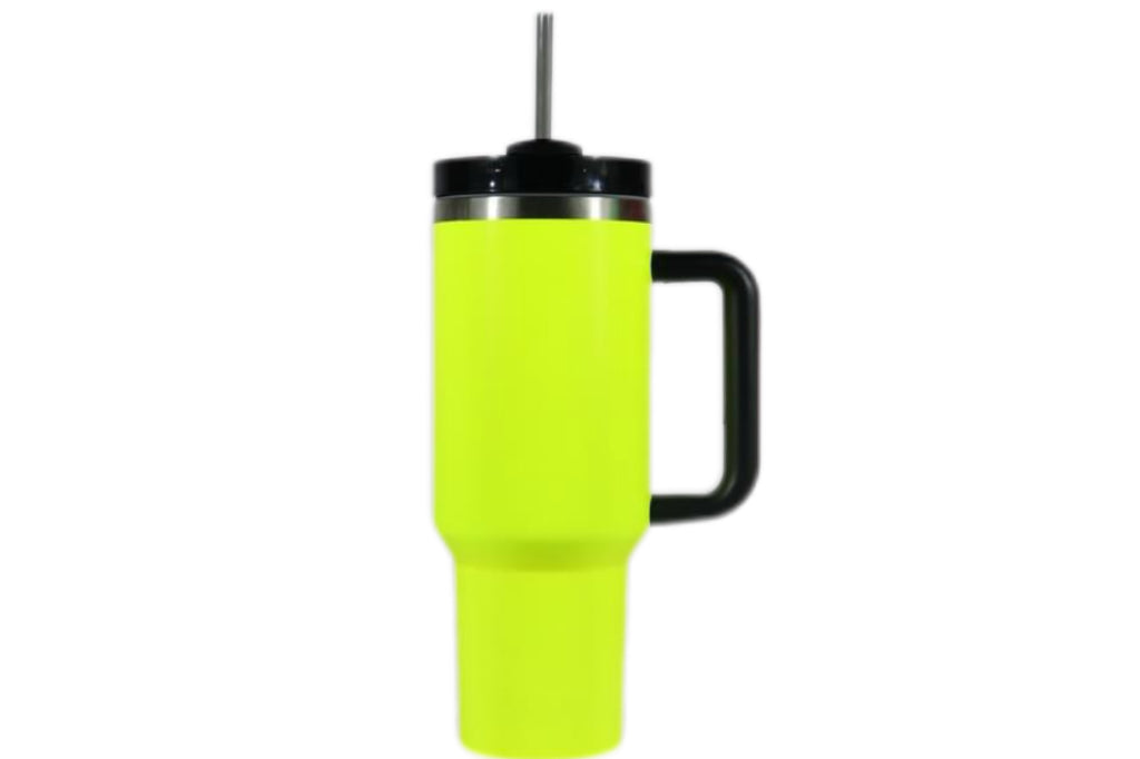20 Pack USA RTS 30oz Neon Water Bottles with Flip Straws 40oz Neon Quencher Tumbler with Handle for Sublimation_GGblanks