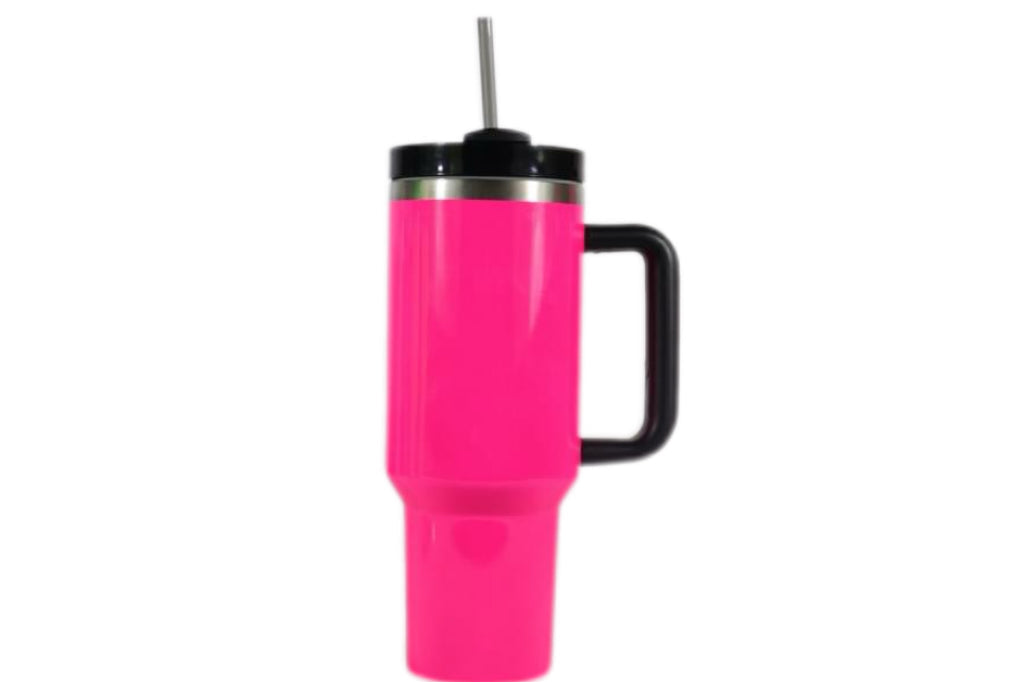 20 Pack USA RTS 30oz Neon Water Bottles with Flip Straws 40oz Neon Quencher Tumbler with Handle for Sublimation_GGblanks