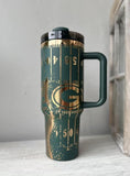 16 Pack 40oz Powder Coated Gold Plated Gold Underneath H2.0 40oz Christmas Tumblers For Laser Engraving  _GGblanks