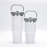 China RTS_20oz powder coat Stanley style flip straw school tumblers for laser engraving Ship from China_GGblanks