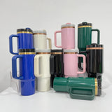 China RTS_30oz 40oz H2.0 Deco-Collection-style powder coating Gold & Copper plated Tumblers 25pcs 30GLODCOPPERB_GGblanks