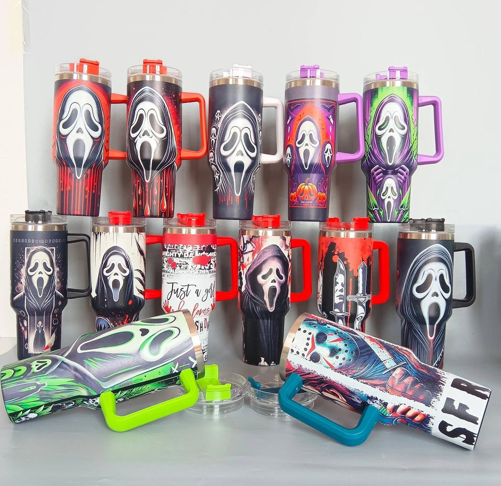 25 Pack Halloween 40oz Tumblers with Designs_GGblanks