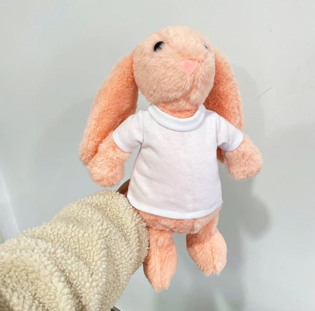 Ship from China_ Easter gift 35cm bunnies  Easter Bunny with removable Blank Sublimation shirts_GGblanks