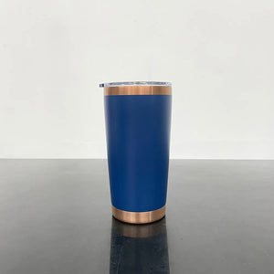 25 Pack 20oz Blue Car Cup Copper Plated Underneath Powder Coated Stainless Steel Tumblers With Magnetic Lids_GGblanks