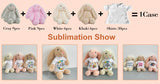 Ship from China_ Easter gift 35cm bunnies  Easter Bunny with removable Blank Sublimation shirts_GGblanks