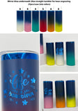 25 Pack 20oz Ombre Powder Coated Mirror Blue Underneath Straight Stainless Steel Tumblers for Laser Engraving_GGblanks